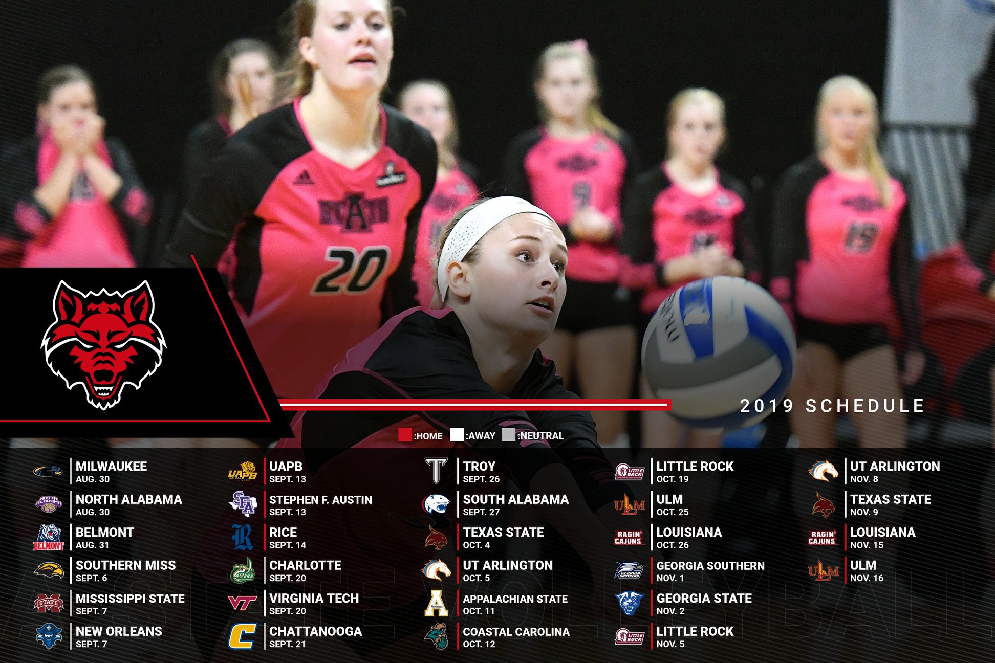 A-State Volleyball Schedule | First National Bank Arena