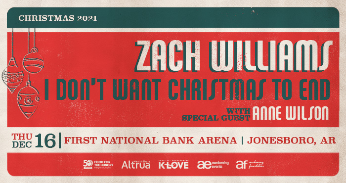 Jonesboro Native Zach Williams Coming to FNB Arena